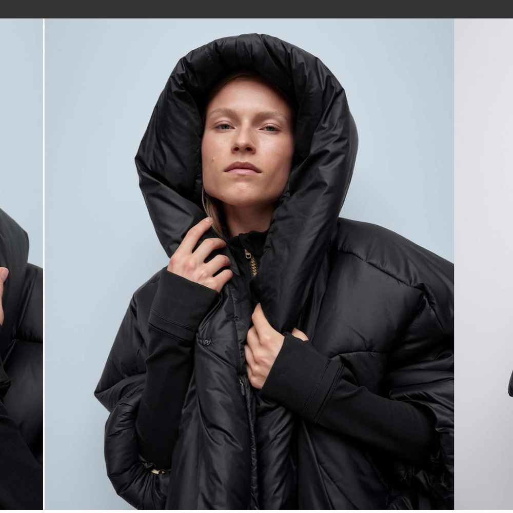 lululemon athletica Black Hooded Insulated Wrap